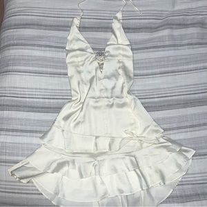 White Silky Flowy Dress